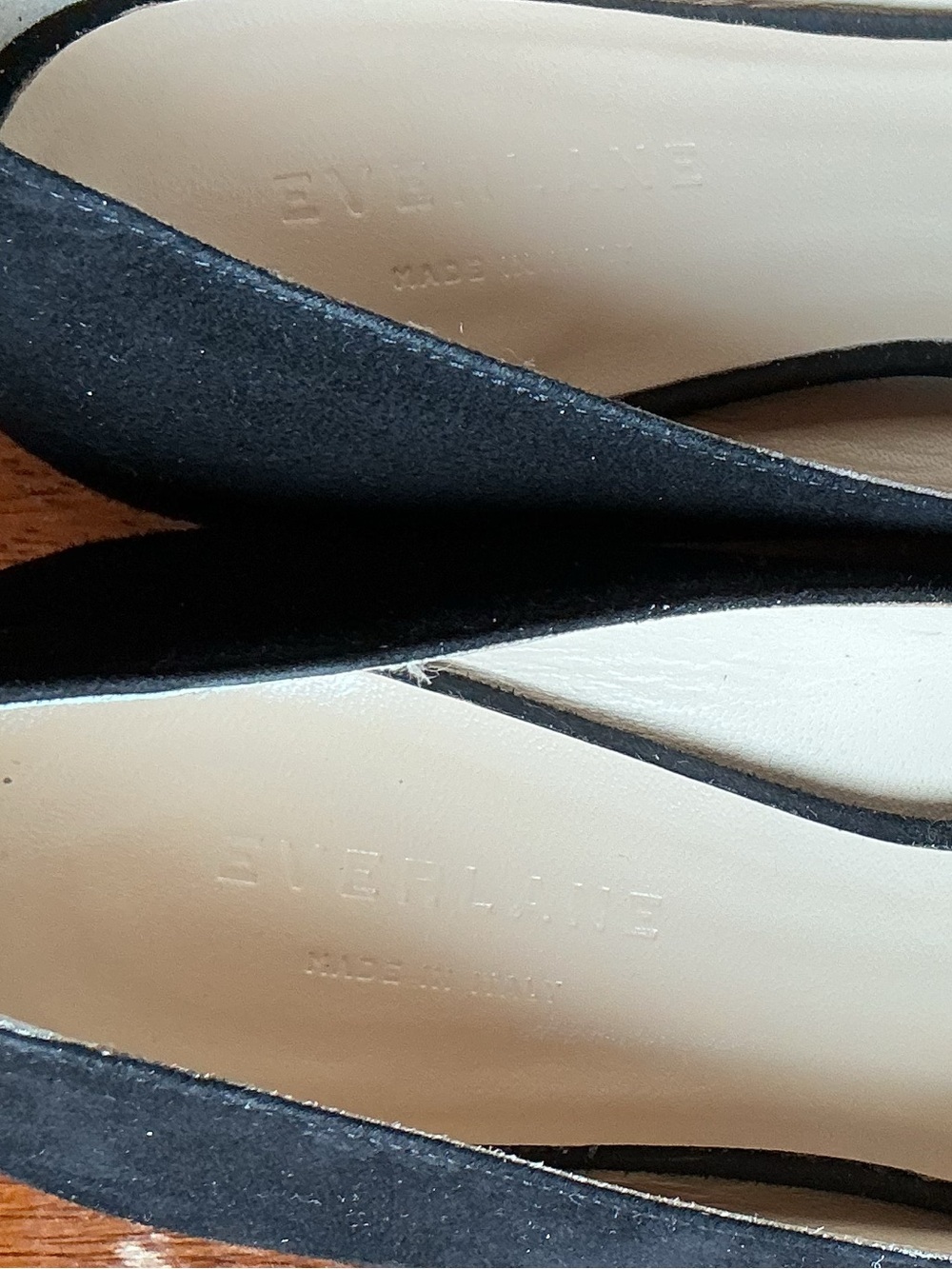 Everlane Black Suede Kitten Heels Size 9 Made in Italy Pointed Toe Pumps - Picture 15 of 15